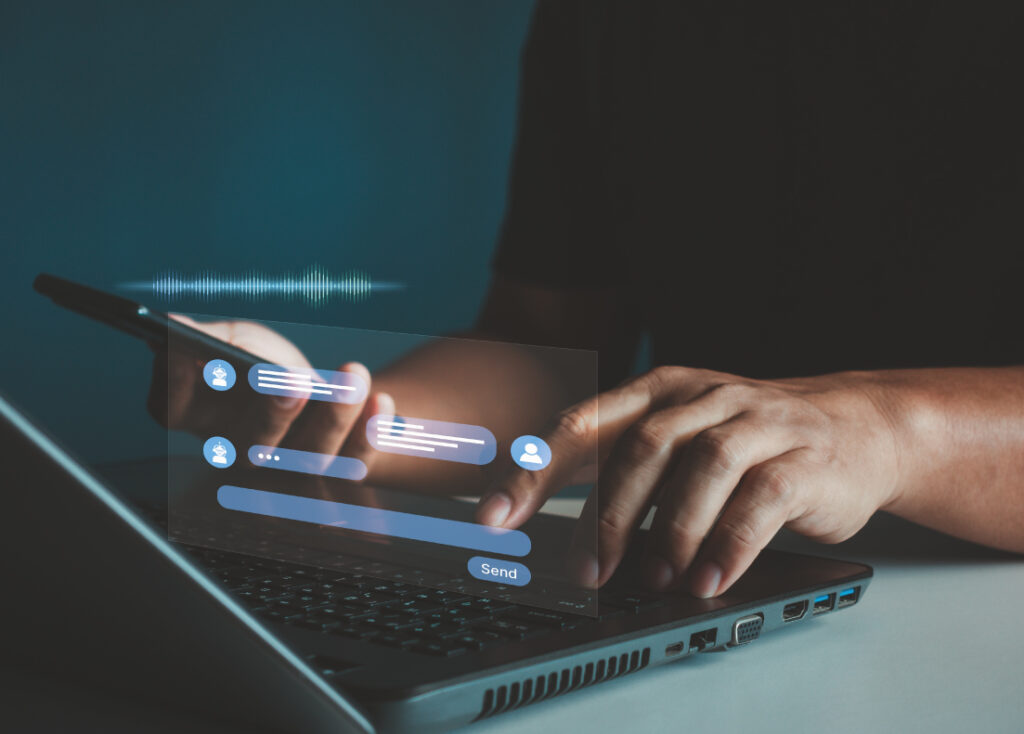 Utilizador a usar o ChatGPT Ads